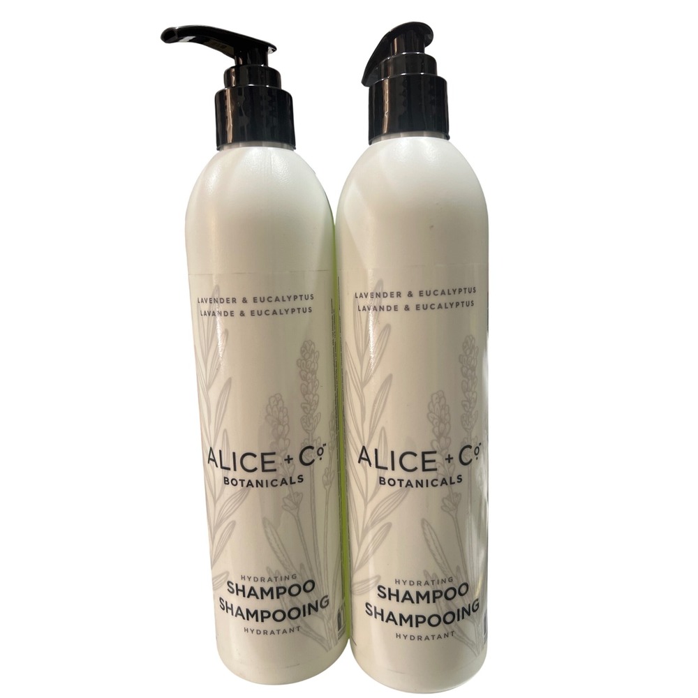 Alice + Co Botanicals Lavender Eucalyptus Hydrating Shampoo 12oz Set of 2